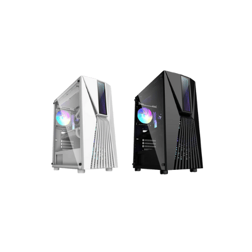 Frontier Trendsonic Vesta ATX Tempered Case (Black, White) Frontier Trendsonic Vesta ATX Tempered Case (Black, White)